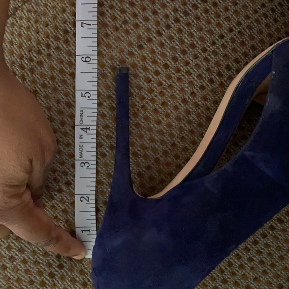 Halston! Blue suede designer stilettos sandals - Picture 14 of 16